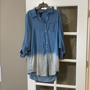 Denim Ombré Botton Up Dress / Shirt